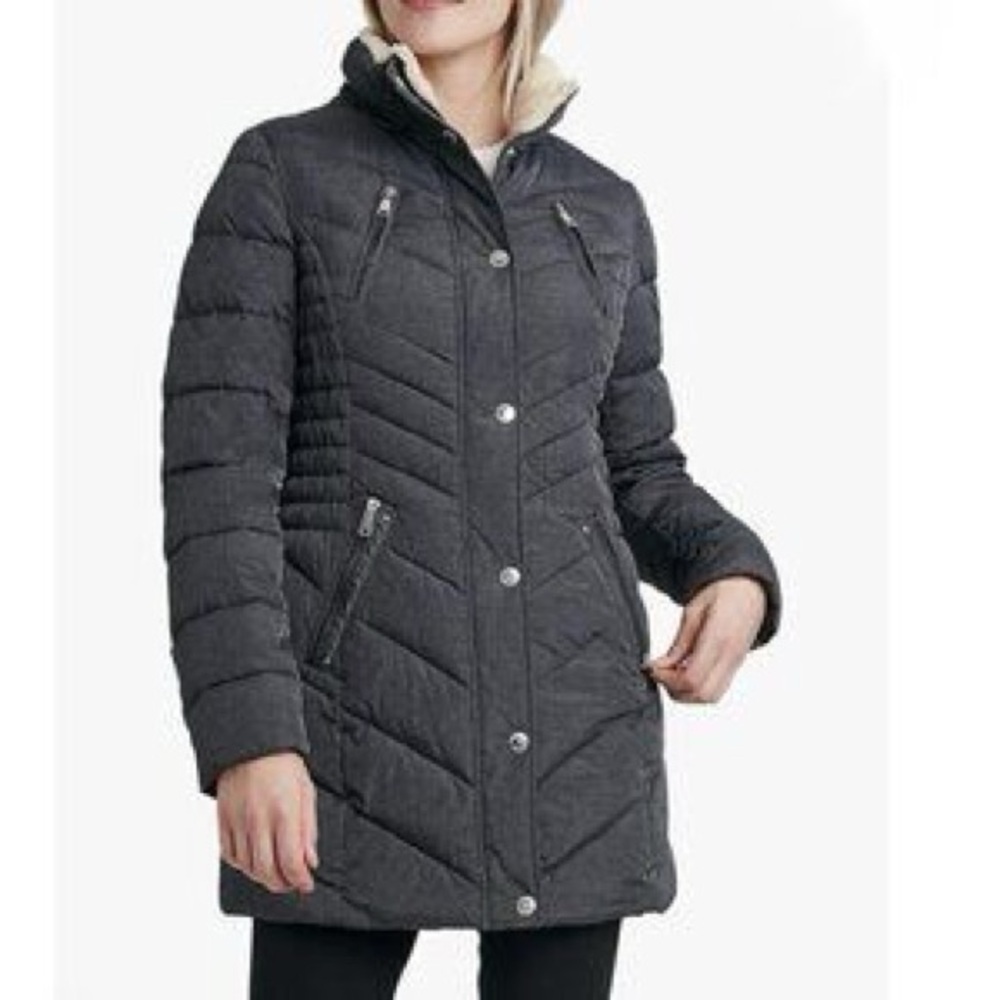 Laundry By Shelli Segal  Gray Coat Medium